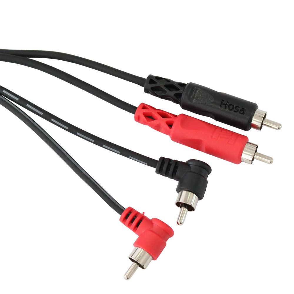 Hosa CRA-202R 2m RCAオスx2-L型RCAオスx2 オーディオケーブル