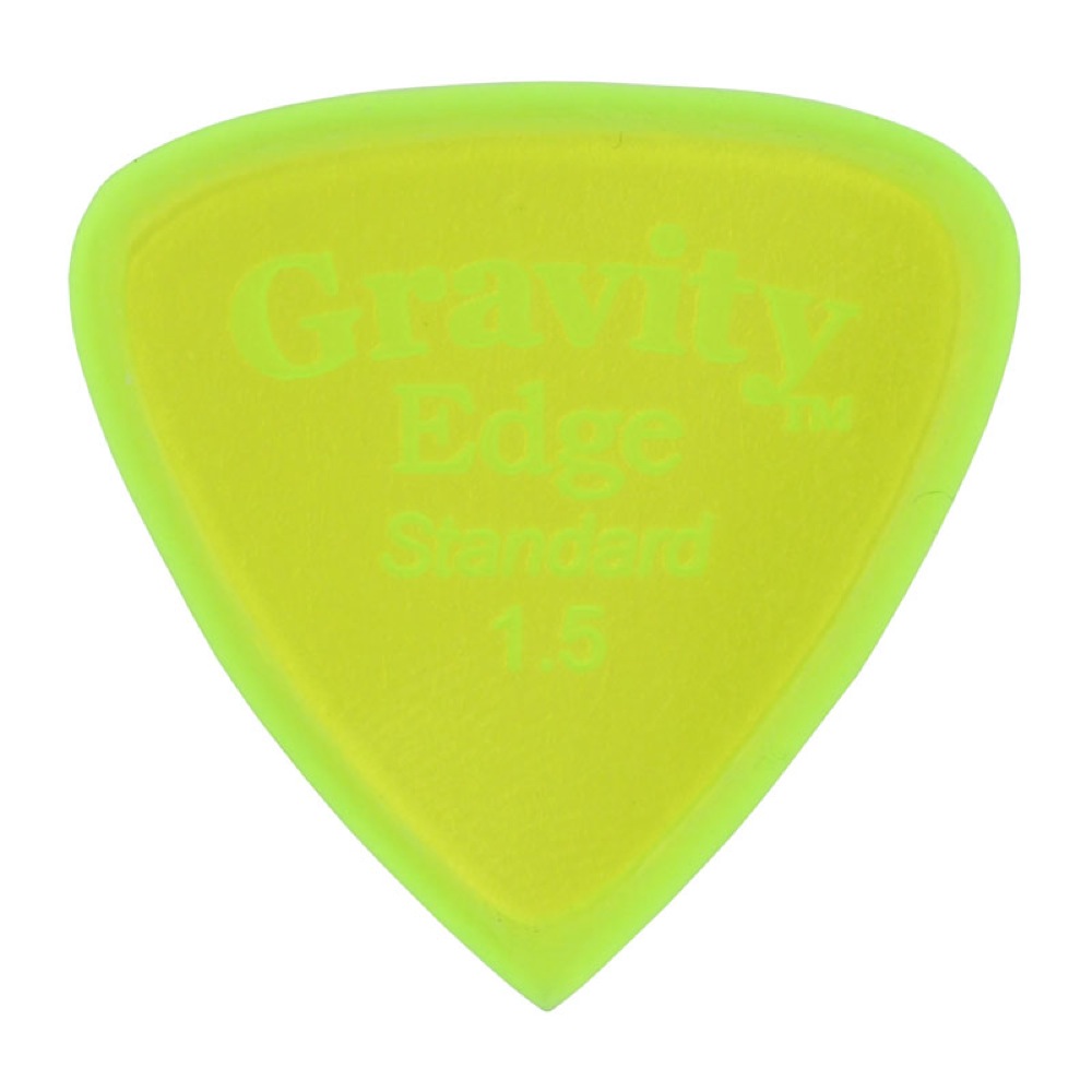 GRAVITY GUITAR PICKS Edge -Standard Master Finish- GEES15M 1.5mm Fluorescent Green ギターピック