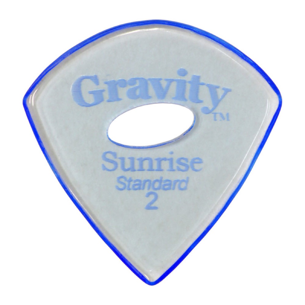 GRAVITY GUITAR PICKS Sunrise -Standard Elipse Grip Hole- GSUS2PE 2.0mm Blue ギターピック