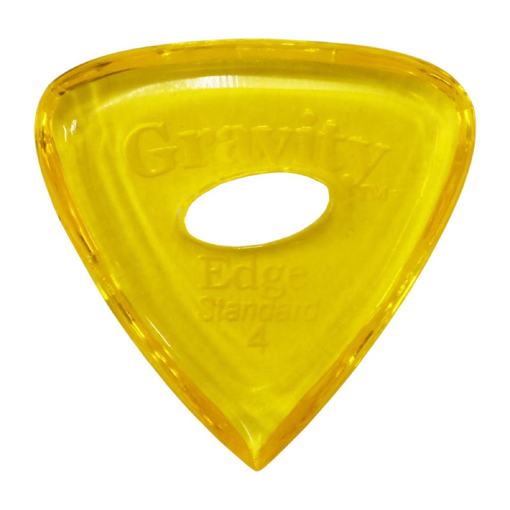 GRAVITY GUITAR PICKS Edge -Standard Elipse Grip Hole- GEES4PE 4.0mm Yellow ピック