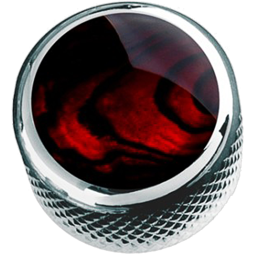 Q-parts DOME Red Abalone Shell in Chrome KCD-0011 コントロールノブ