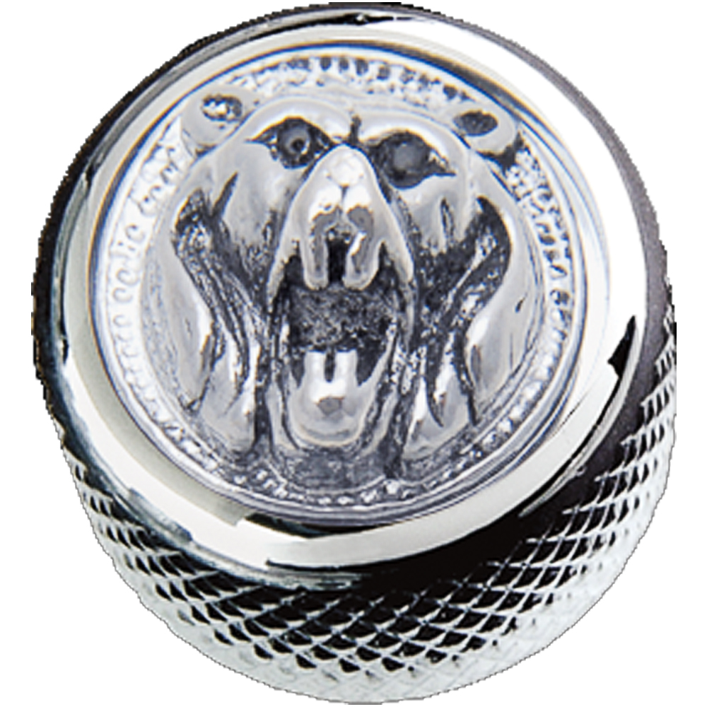 Q-parts DOME Lion Metal Chrome KCD-0122 コントロールノブ