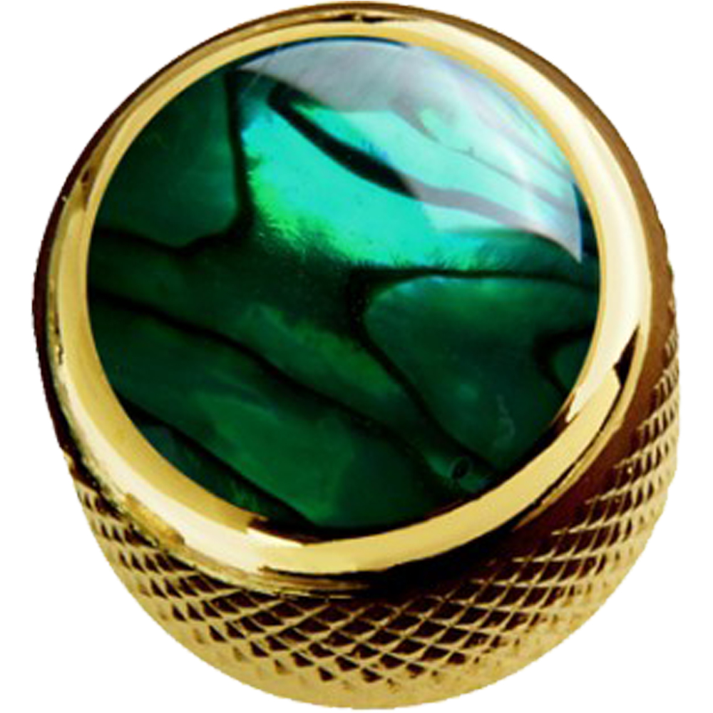Q-parts DOME Green Abalone in Gold KGD-0015 コントロールノブ