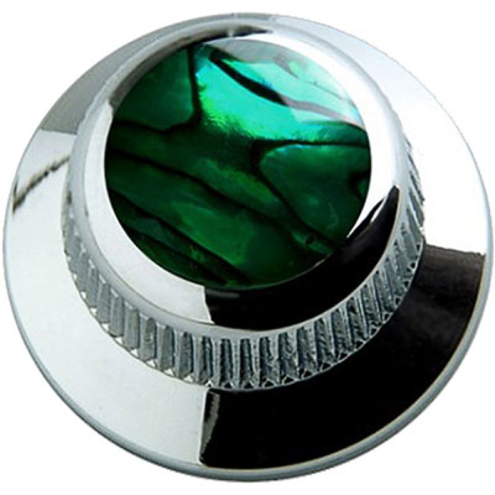 Q-parts UFO KNOB Green Abalone Shell in Chrome KCU-0713 コントロールノブ