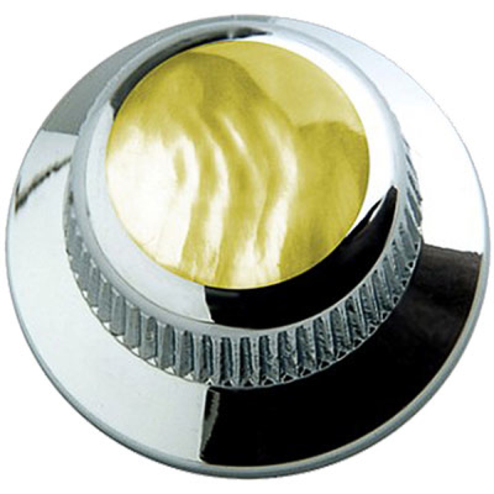 Q-parts UFO KNOB Gold Pearl Shell in Chrome KCU-0716 コントロールノブ