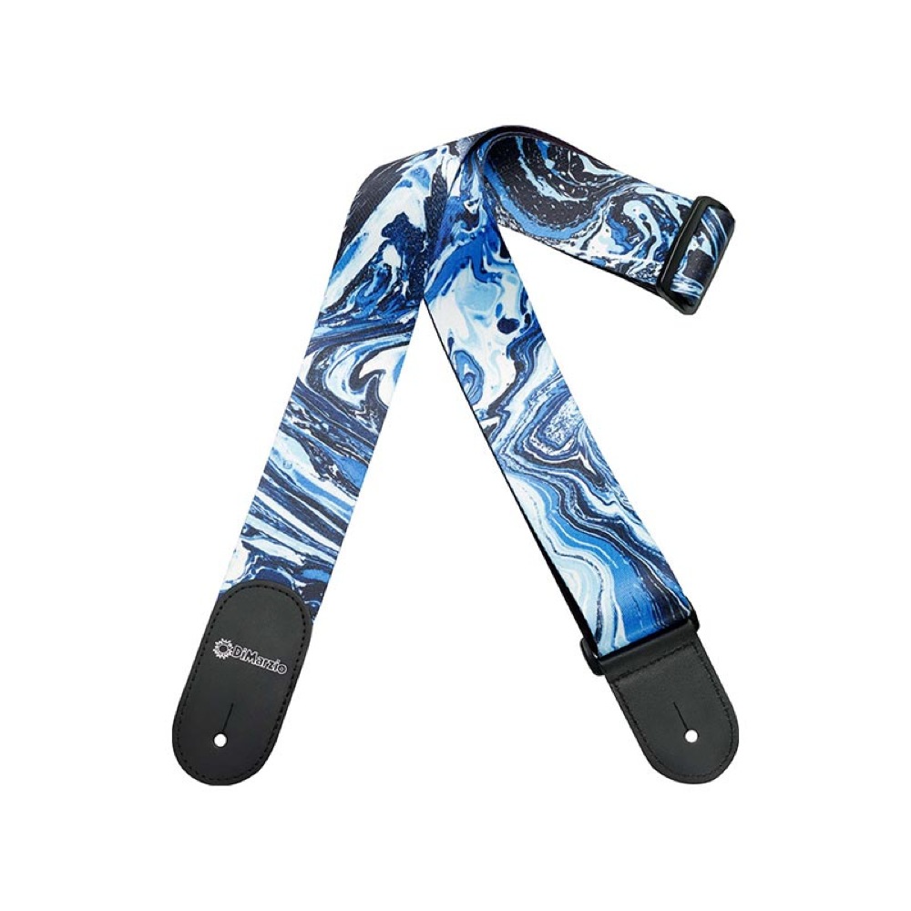 Dimarzio DD3140 Universe Print with Leather Ends Blue Universe ギターストラップ