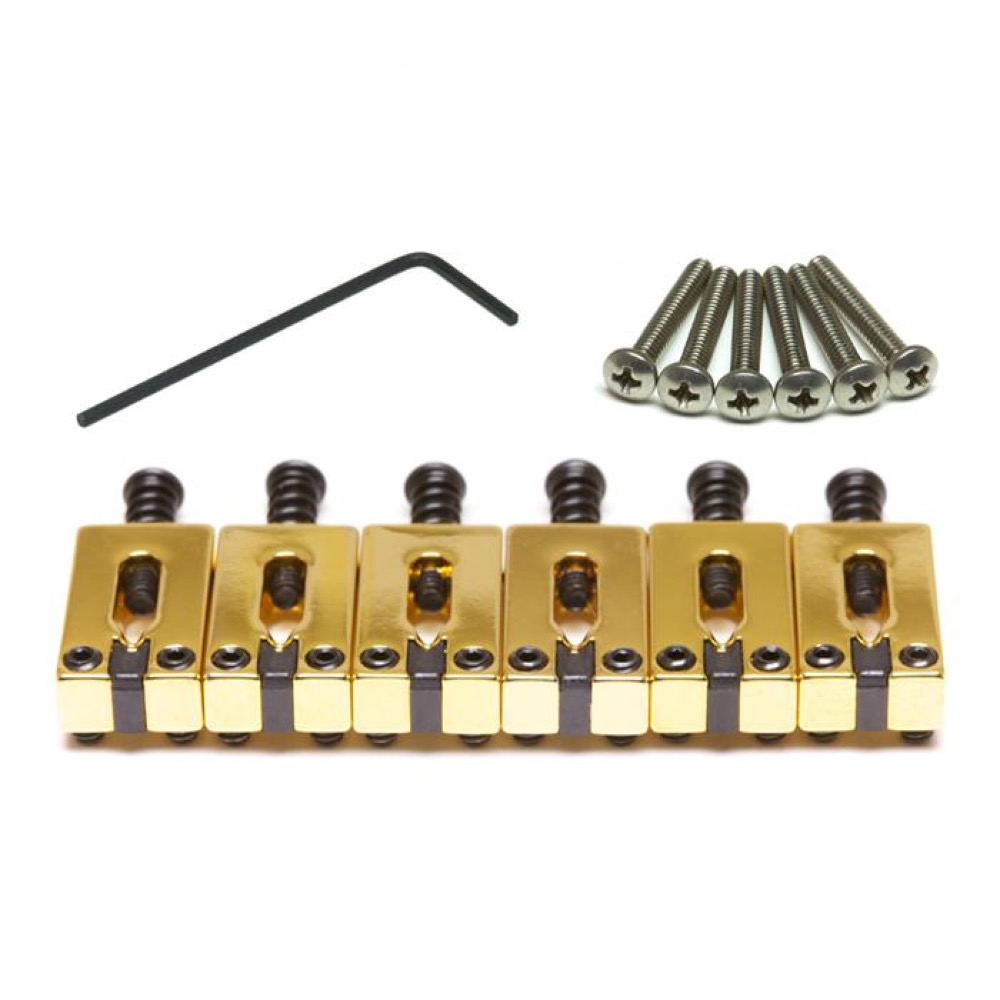 GRAPH TECH PG-8000-FG String Saver Classics Strat & Tele Style 2 3/16" Gold ギター用 ブリッジサドル