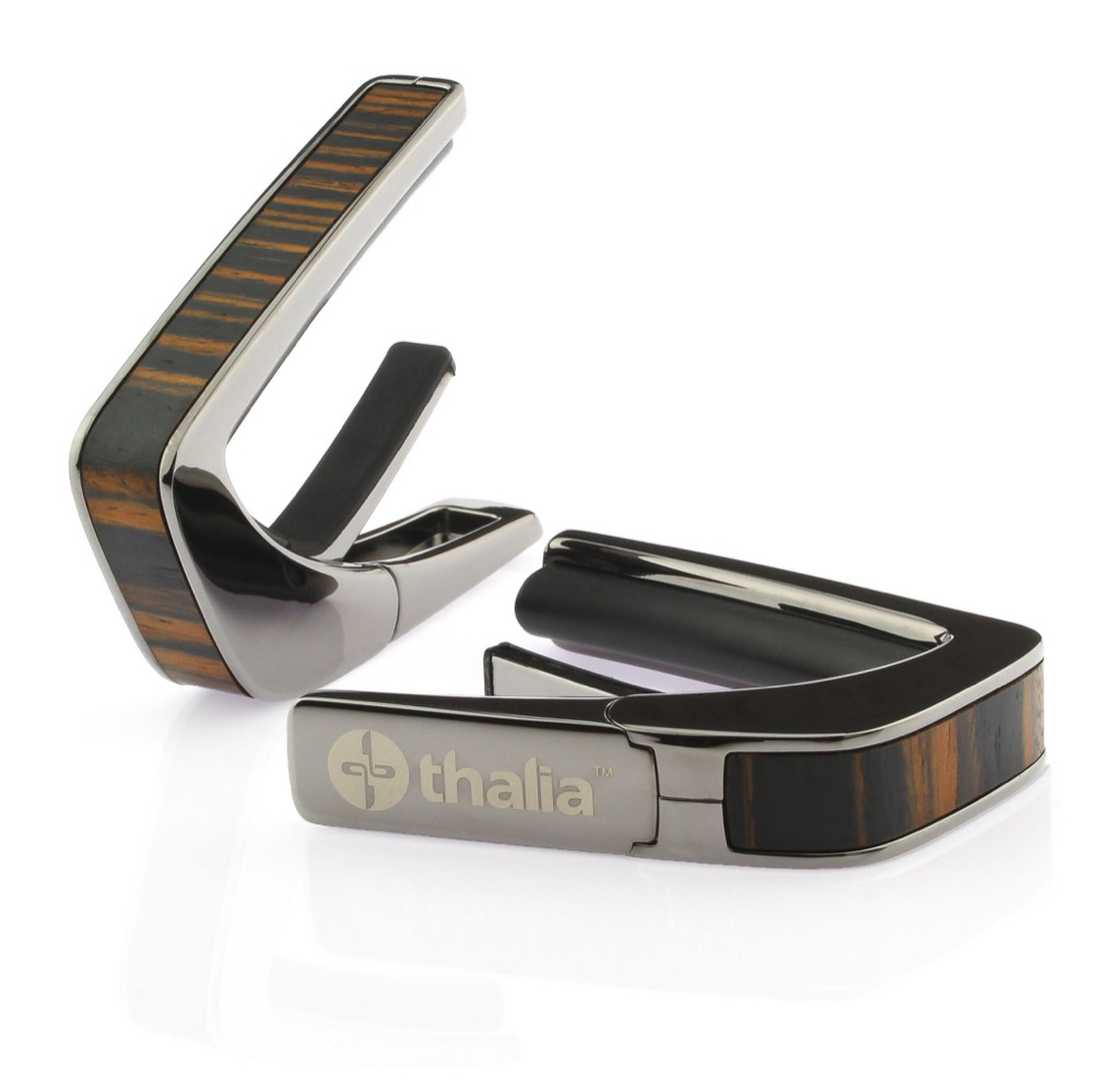 Thalia Capo 200 in Black Chrome Finish with Macassar Ebony Inlay カポタスト