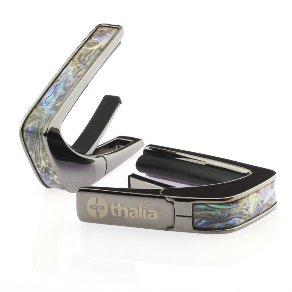 Thalia Capo 200 in Black Chrome Finish with Dragon Abalone カポタスト