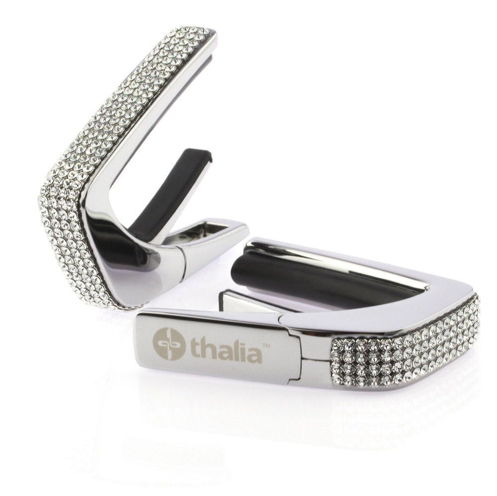 Thalia Capo 200 in Chrome Finish with Swarovski Crystal Inlay カポタスト