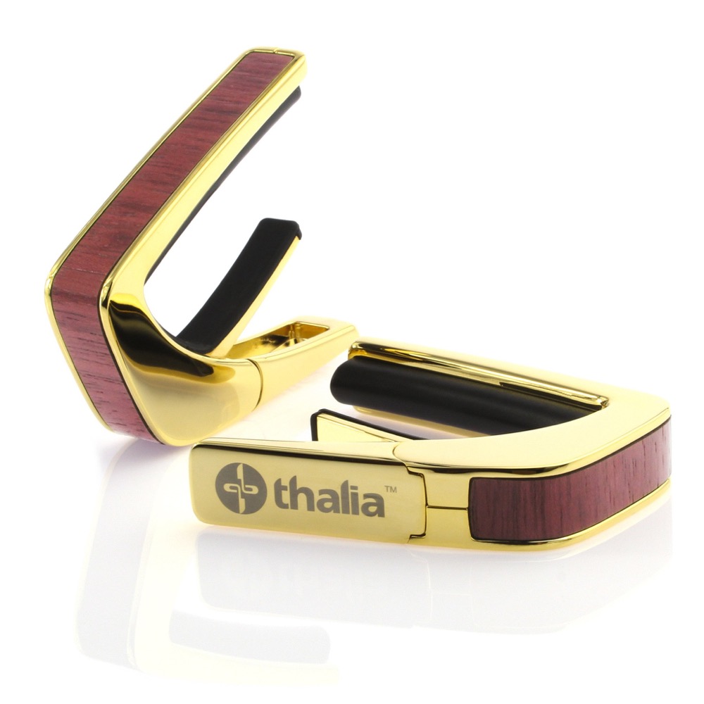 Thalia Capo 200 in 24k Gold Finish with Purple Heart Inlay カポタスト
