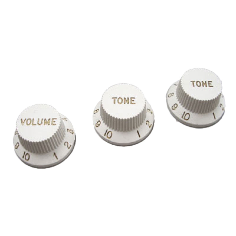 Montreux Strat 1V2T knob set White No.817 ギターパーツ