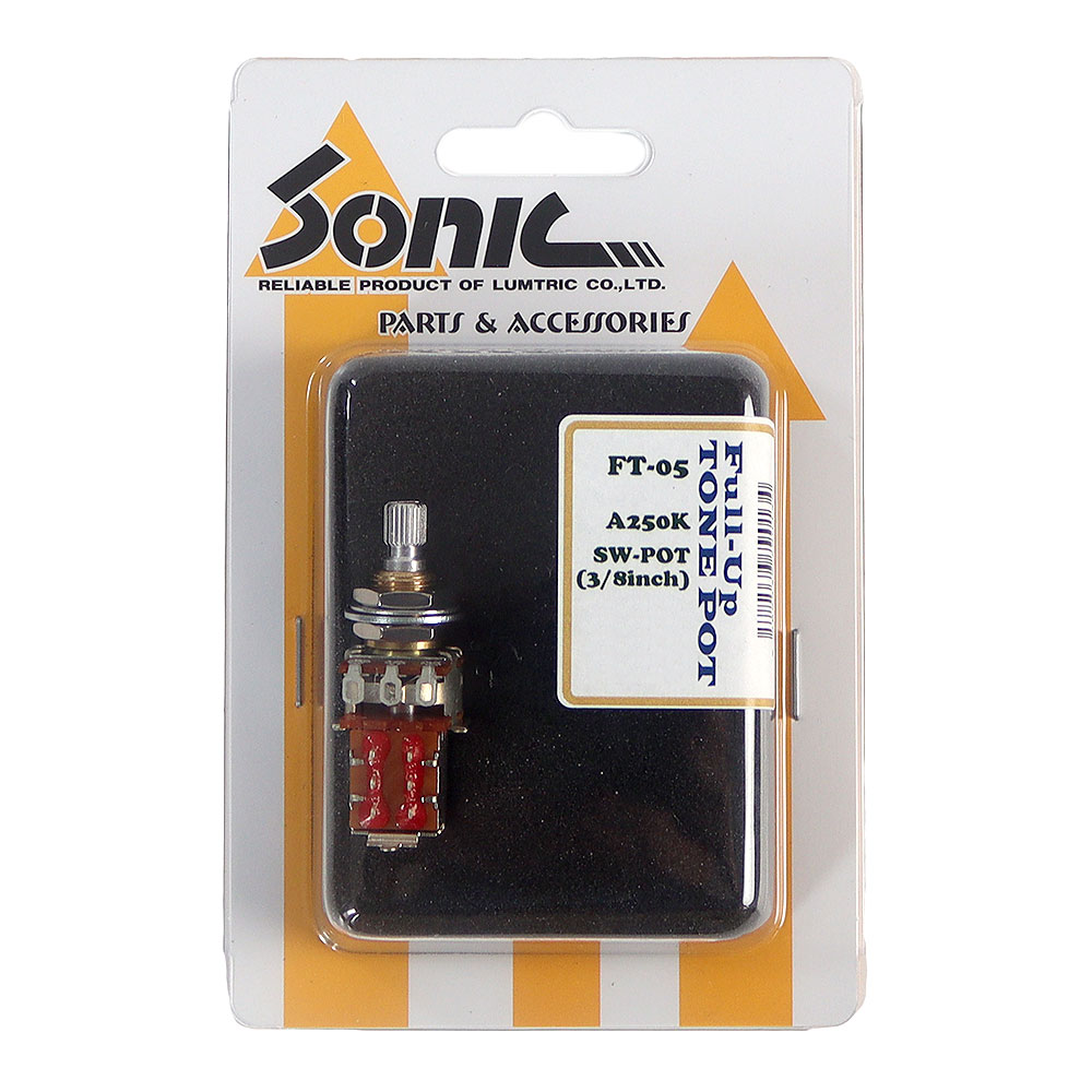 SONIC FT-05 FULL-UP TONE POT 250KΩ Push-Pull Aカーブ インチサイズ スイッチ付きポット