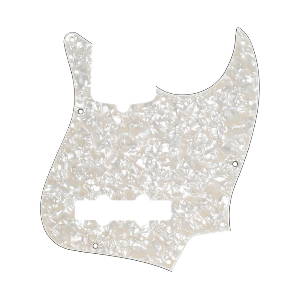 Fender Jazz Bass 10-Hole 4-Ply Aged White Pearl ピックガード