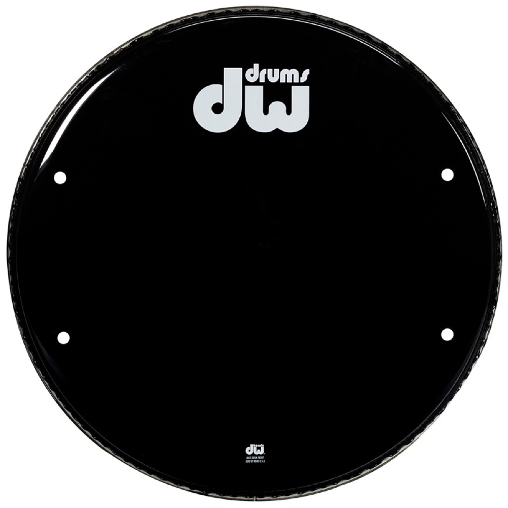 DW DW-DH-GB24K グロスブラック バスドラム 24インチ レゾナントヘッド ドラムヘッド