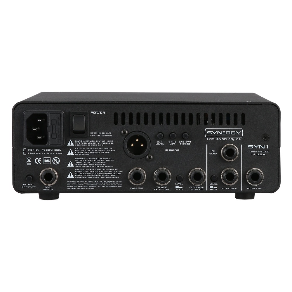 SYNERGY AMPS SYN1 Single-module Tube Preamp チューブプリアンプ 背面