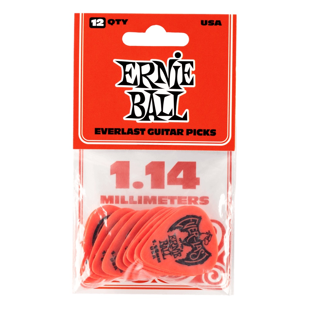 ERNIE BALL Everlast Guitar Picks ＃9194 Red 1.14mm 12枚入り