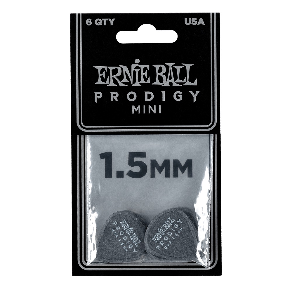 ERNIE BALL Prodigy Picks #9200 Black Mini 1.50mm 6枚入り
