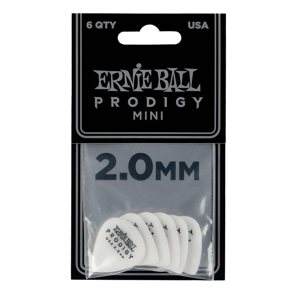 ERNIE BALL Prodigy Picks #9203 White Mini 2.00mm 6枚入り