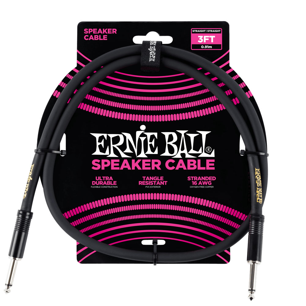 ERNIE BALL 6071 3’ STRAIGHT/STRAIGHT SPEAKER CABLE スピーカーケーブル