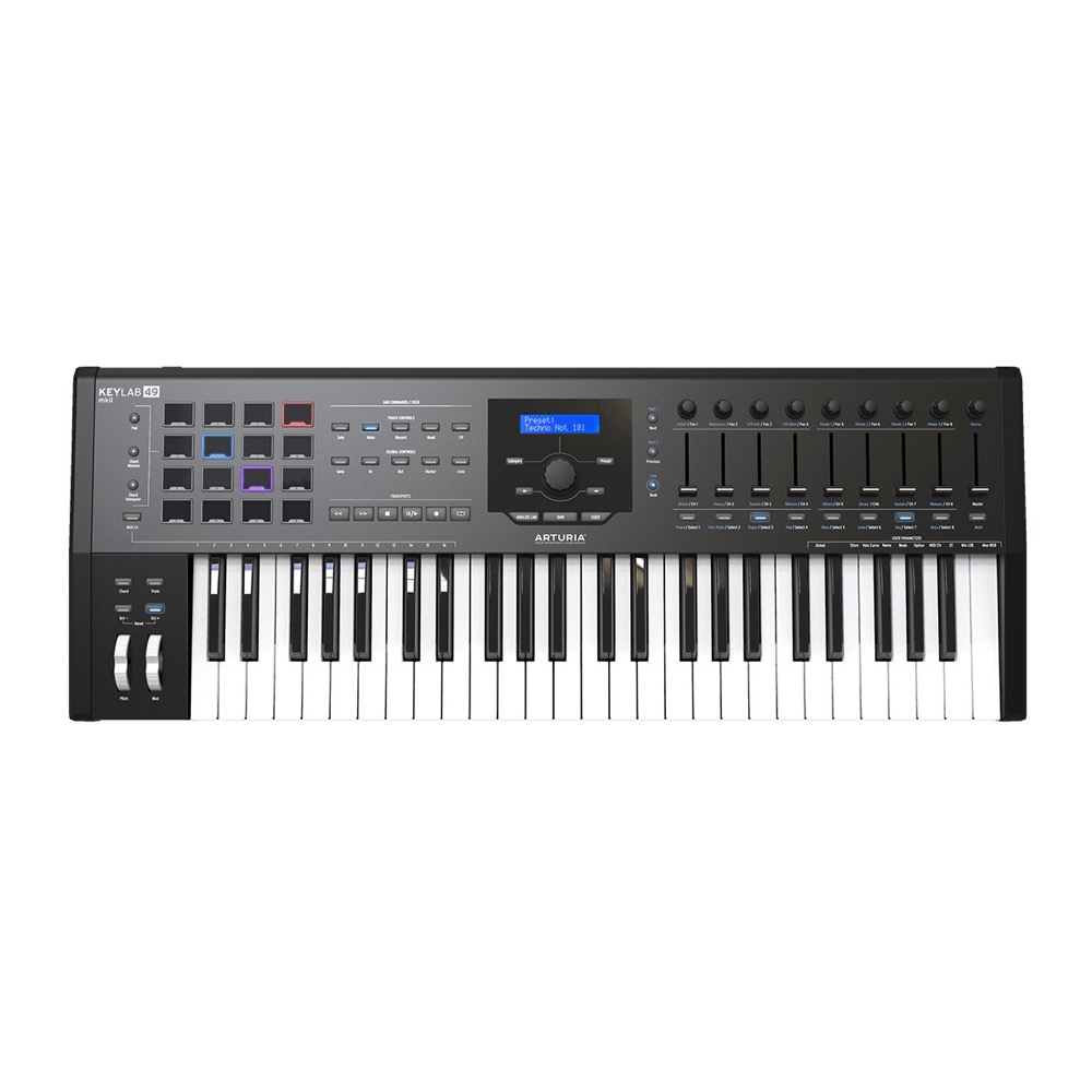 ARTURIA KeyLab 49 MKII Black Analog Lab/Ableton Live/Piano V 同梱 ハイブリッドシンセサイザー MIDIキーボード 49鍵盤