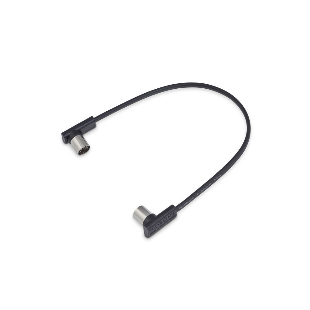 RockBoard Flat MIDI Cable Black 30cm L型フラット端子採用MIDIケーブル 30センチ