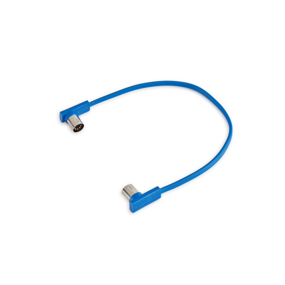 RockBoard Flat MIDI Cable Blue 30cm L型フラット端子採用MIDIケーブル 30センチ