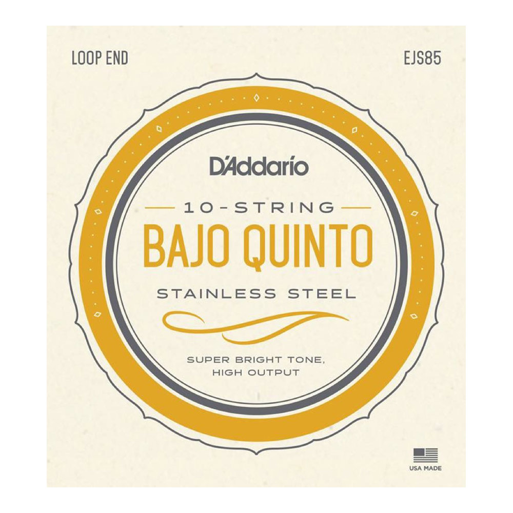 D’Addario EJS85 Bajo Quinto Stainless Steel set strings バホキント弦 10弦セット