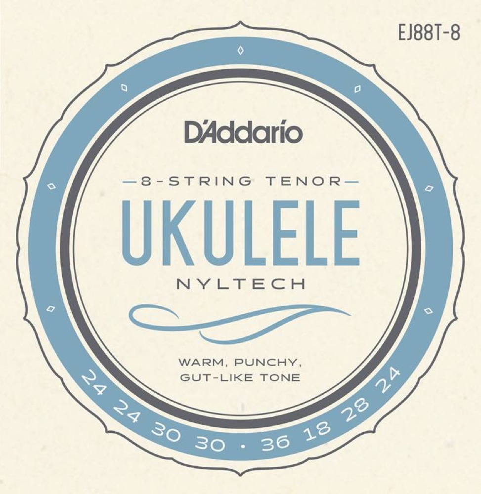 D’Addario EJ88T-8 Nyltech Ukulele strings 8-String Tenor 8弦テナーウクレレ用弦 セット弦