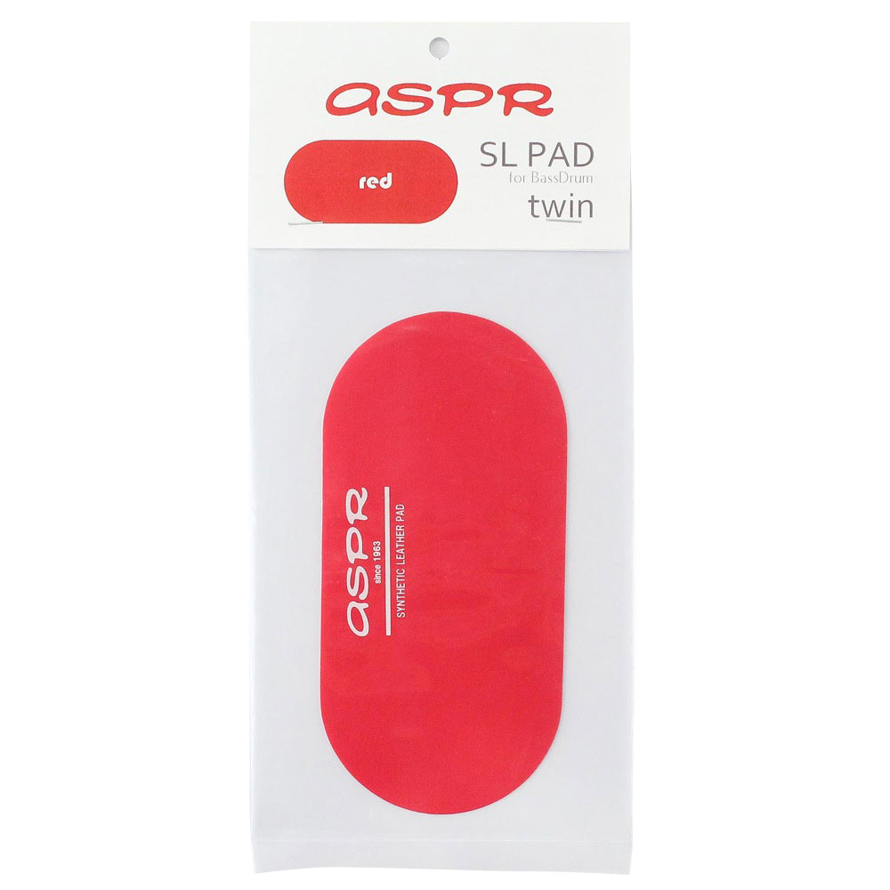 ASPR（アサプラ） SL-PAD twin red ツインペダル用 バスドラムインパクトパッド 赤
