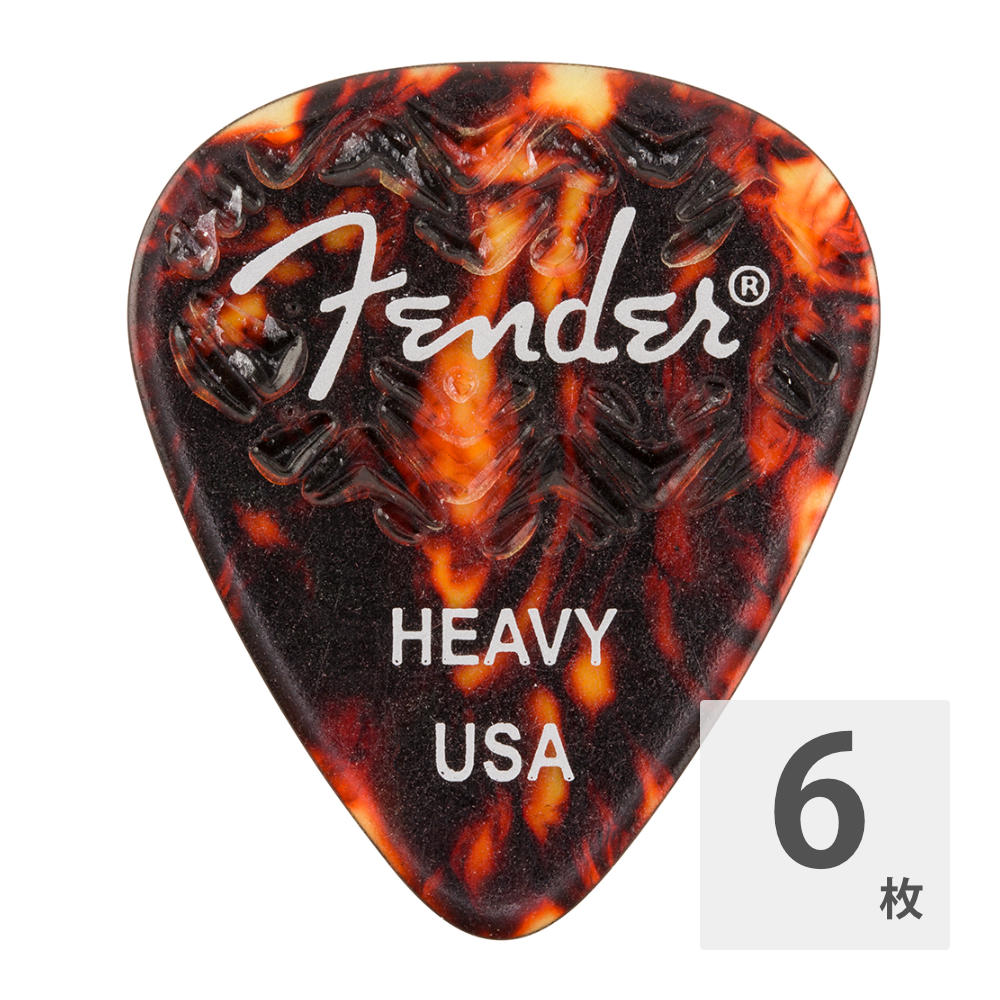 Fender 351 Shape Wavelength Celluloid Picks Tortoise Shell ピック 6枚入り