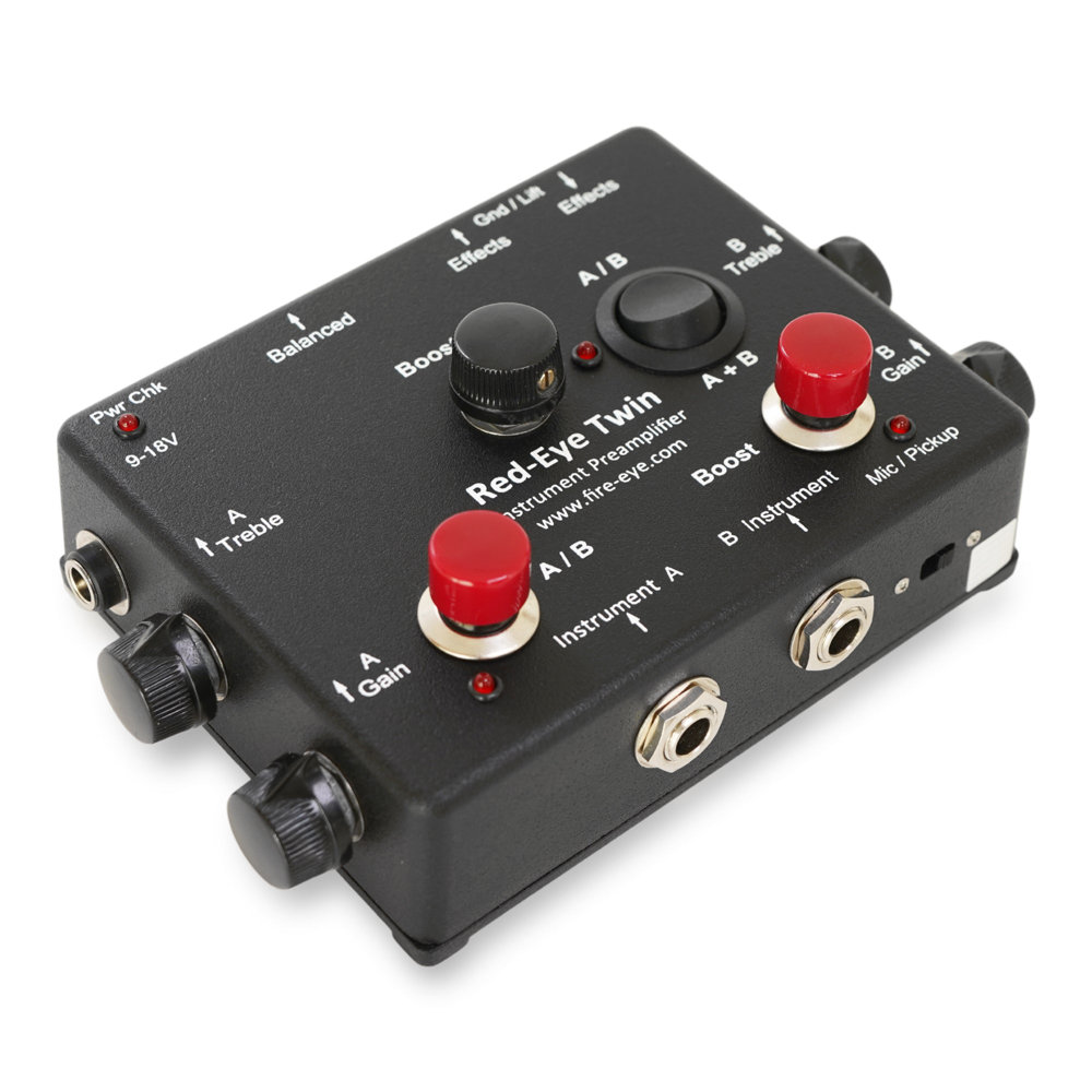 Fire-Eye Red-Eye Twin Instrument Preamplifier 2chプリアンプ DI エフェクター 全体画像