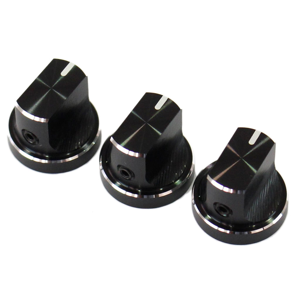 HATA T字ノブ ブラック(白ライン) インチ