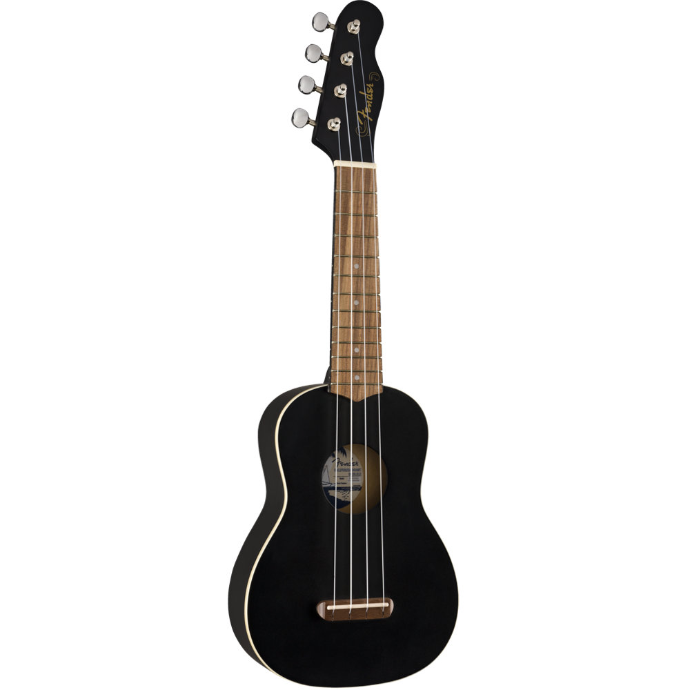Fender Venice Soprano Ukulele Black Walnut ソプラノ ウクレレ ボディトップ、サイド