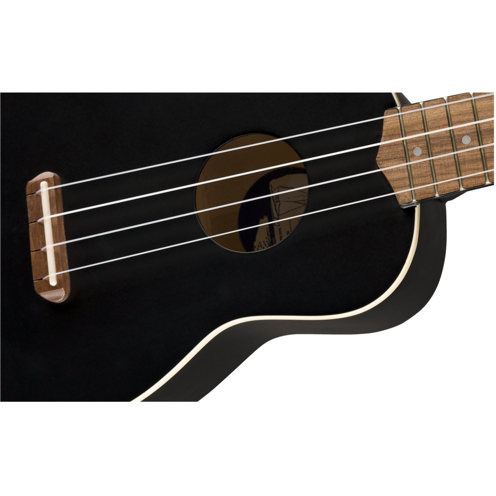 Fender Venice Soprano Ukulele Black Walnut ソプラノ ウクレレ サウンドホール