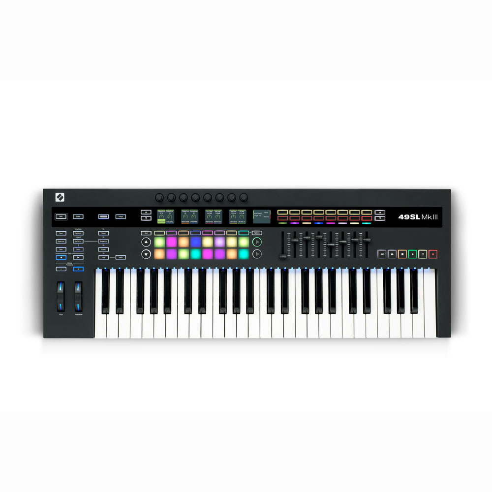 novation 49SL MkIII 8トラックシーケンサー搭載 MIDIキーボード 49鍵盤仕様