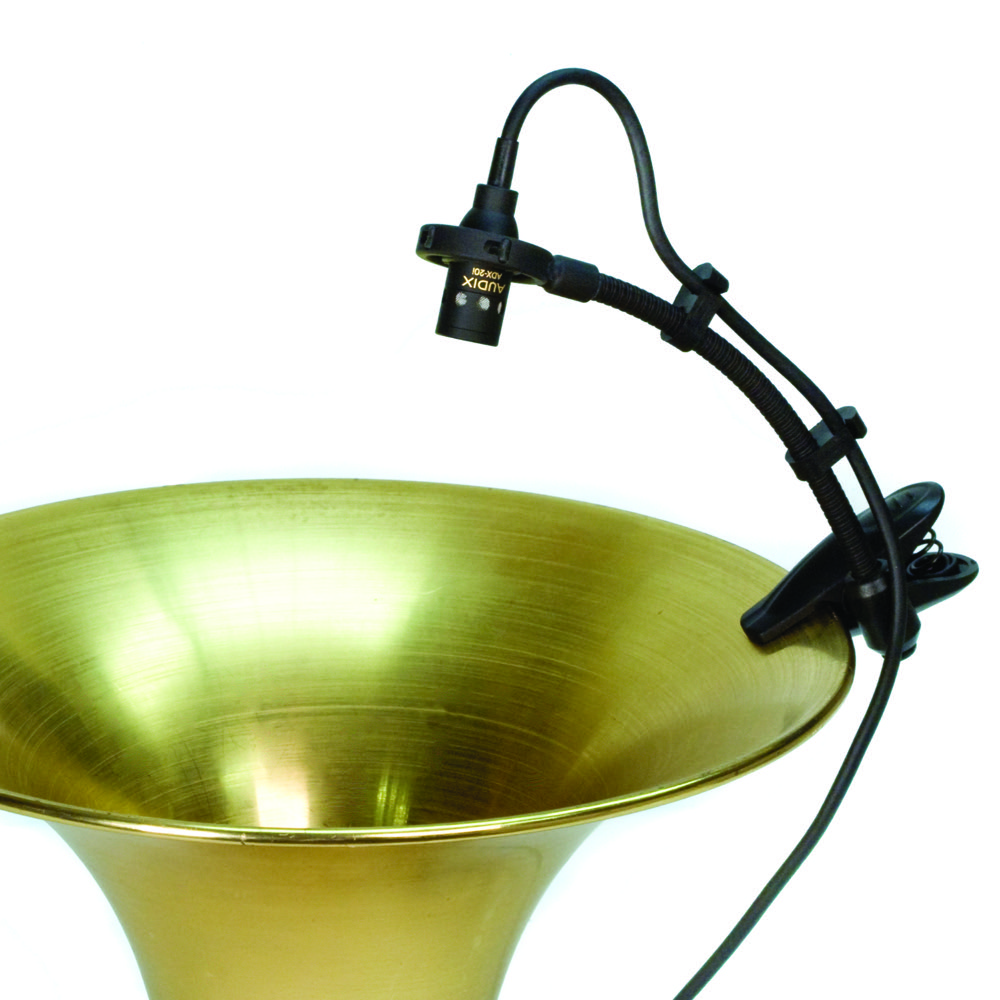 AUDIX ADX20iP 楽器用コンデンサーマイクロホン 専用クリップ付き 使用例画像