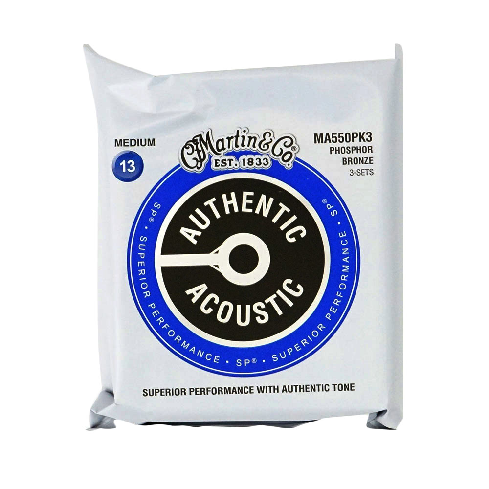 MARTIN MA550PK3 Superior Performance Phospher Bronze Medium アコースティックギター弦 3セットパック