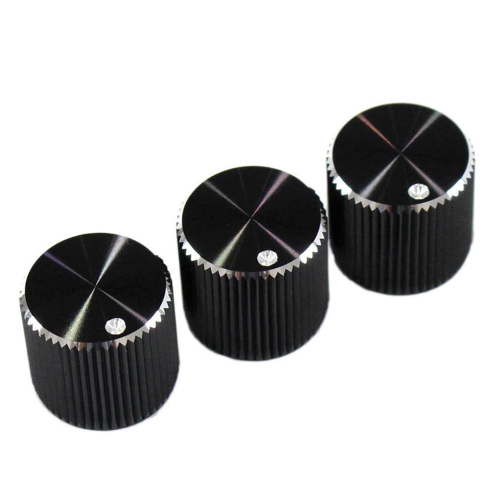 HATA ヒラメローレット ストレートノブ ドット有りブラック インチ