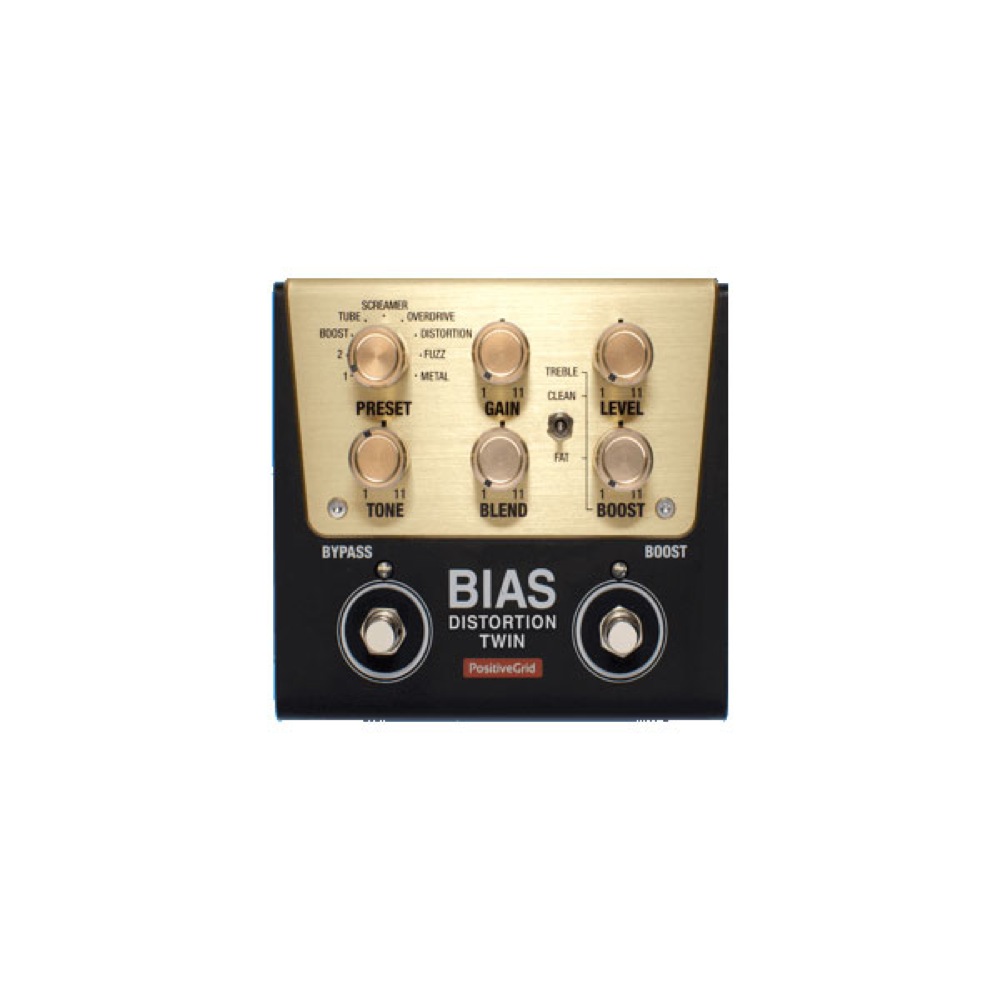 Positive Grid BIAS Distortion Twin Tone Match Distortion Pedal 2 Button ギターエフェクター