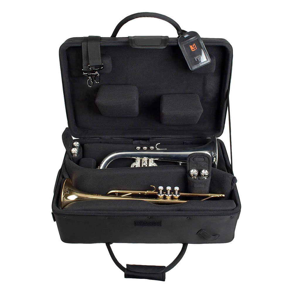PROTEC IP301T トランペット用 トリプル セミハードケース プロテック トランペット フリューゲルホルン収納画像