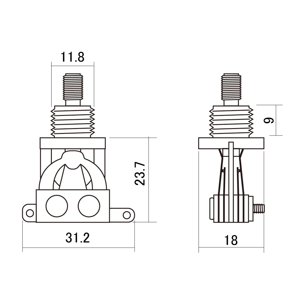 SCUD スカッド YM-T20GGR 国産 トグルスイッチ 縦型 サイズ図画像