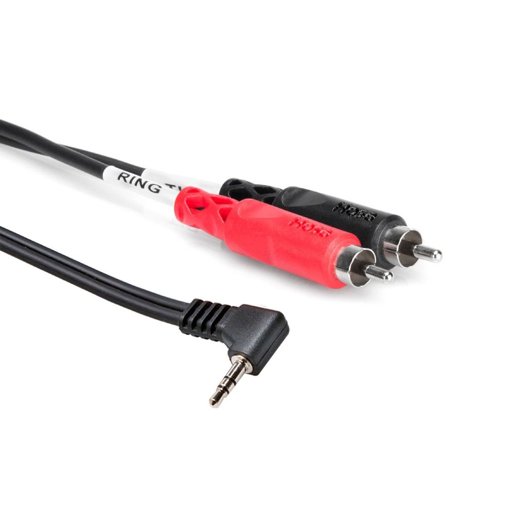 Hosa CMR-206R 1.8m L型ステレオミニオス-RCAオスx2 オーディオケーブル