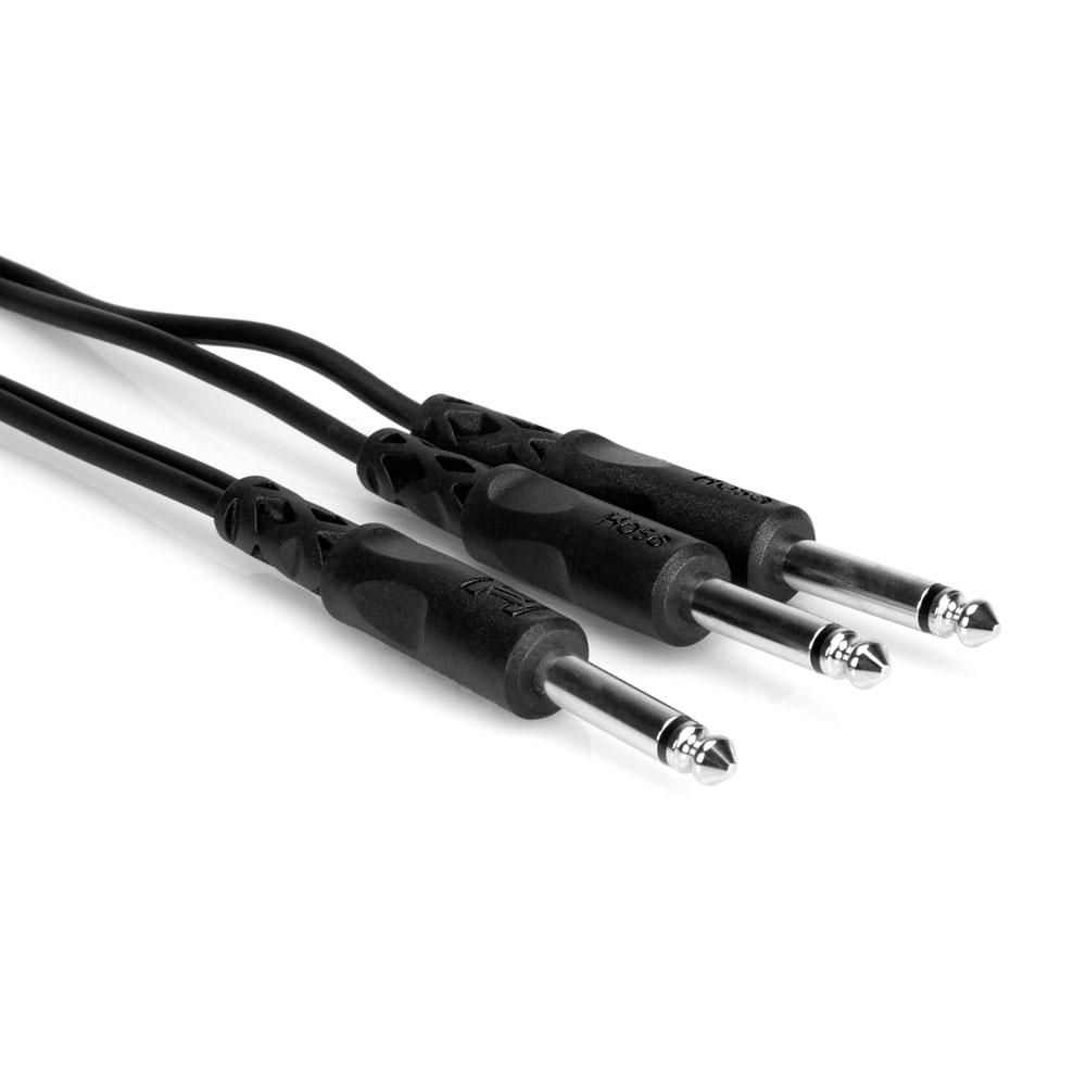 Hosa CYP-105 1.5m モノラルフォンオス-モノラルフォンオスx2 オーディオケーブル
