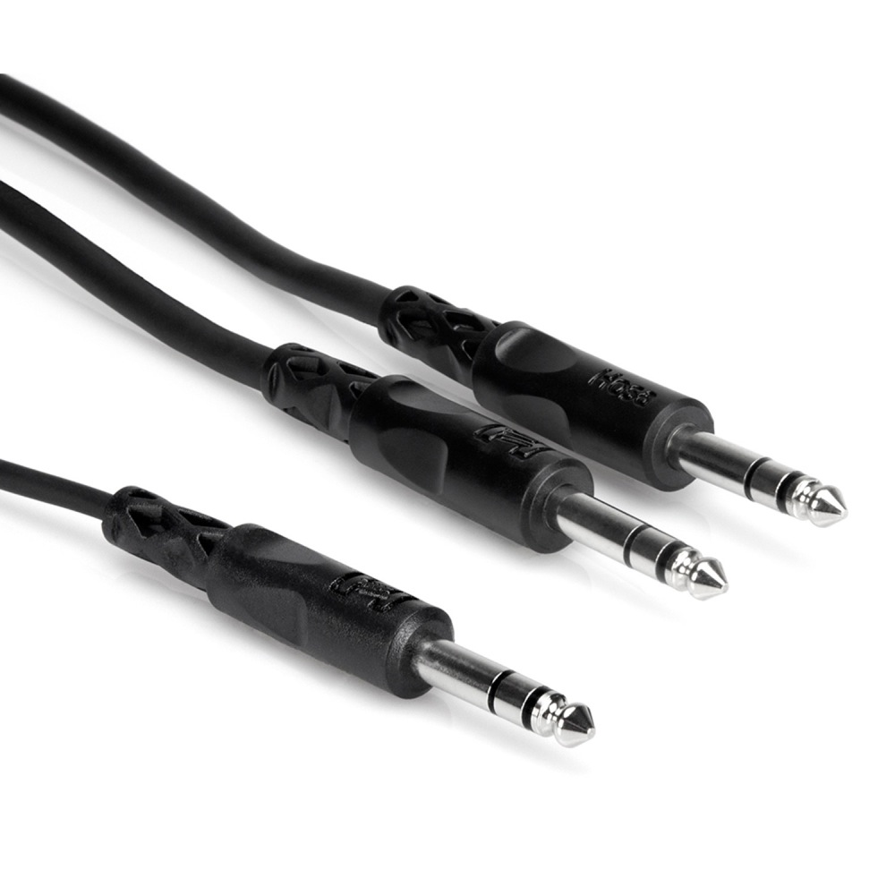 Hosa CYS-105 1.5m ステレオフォンオス-ステレオフォンオスx2 オーディオケーブル