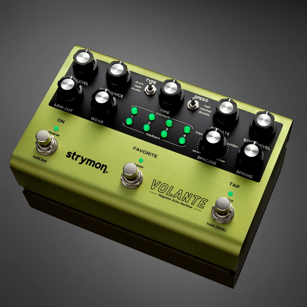 Strymon VOLANTE マグネティック・エコーマシン ギターエフェクター 斜めアングル画像