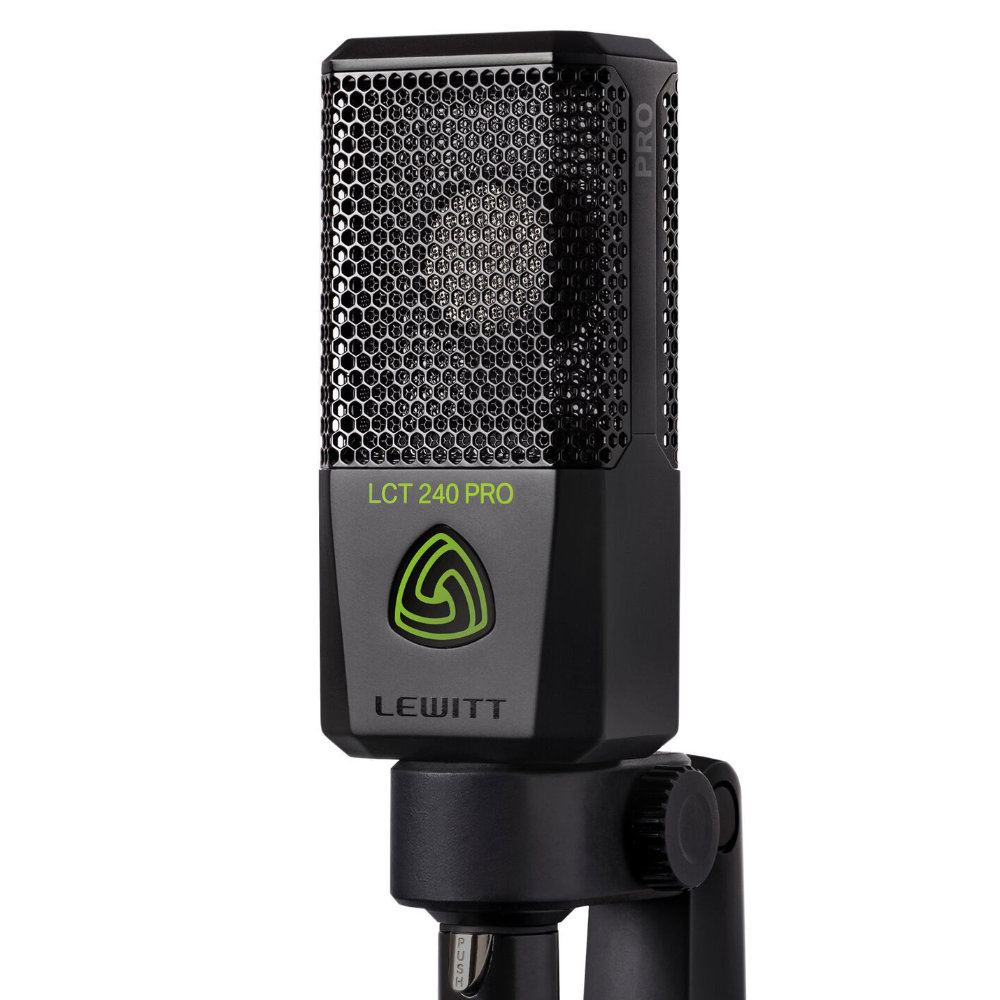 LEWITT ルーイット LCT 240 PRO BLACK 単一指向性 コンデンサーマイク 本体画像 斜め 
