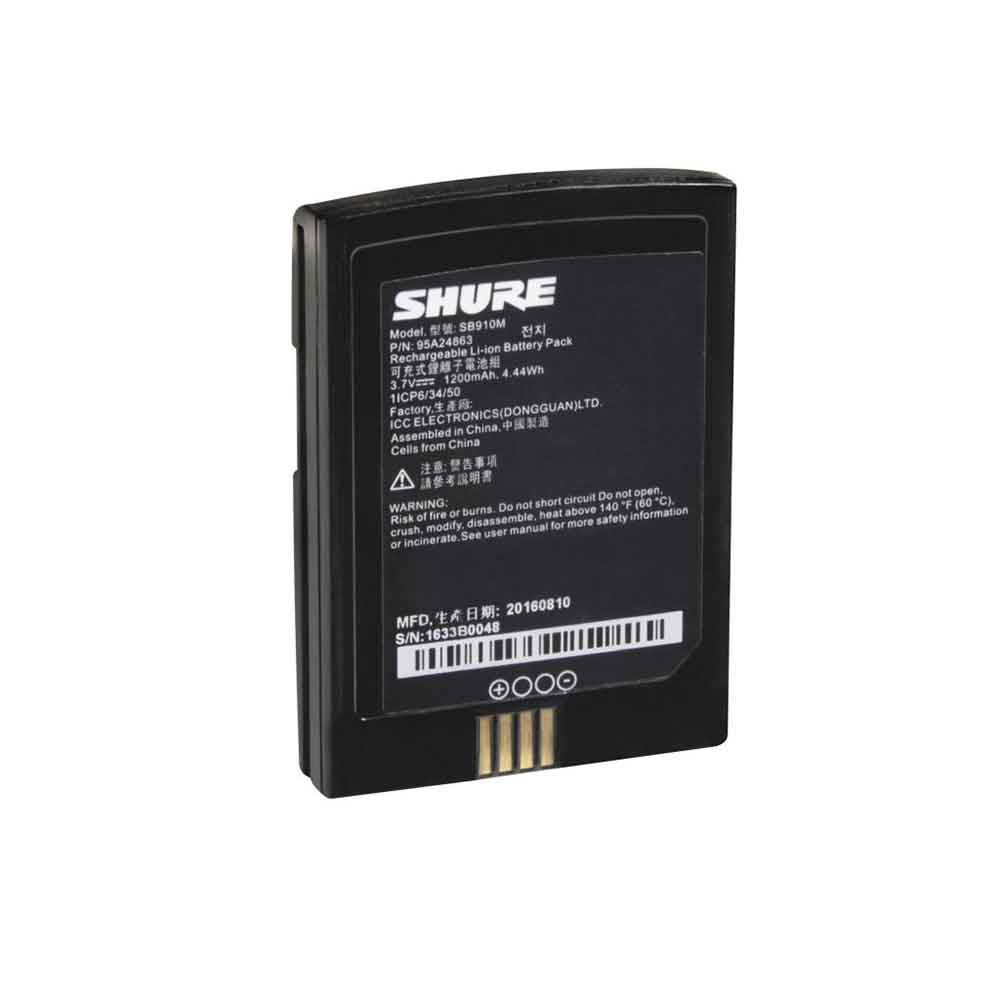 SHURE SB910M ワイヤレスシステム用 リチウムイオン充電池