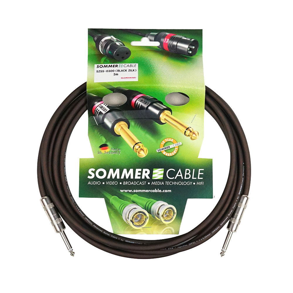 SOMMER CABLE SZSS-0300 SC-SPIRIT BLACKZILKシリーズ SS 3M 楽器用ケーブル