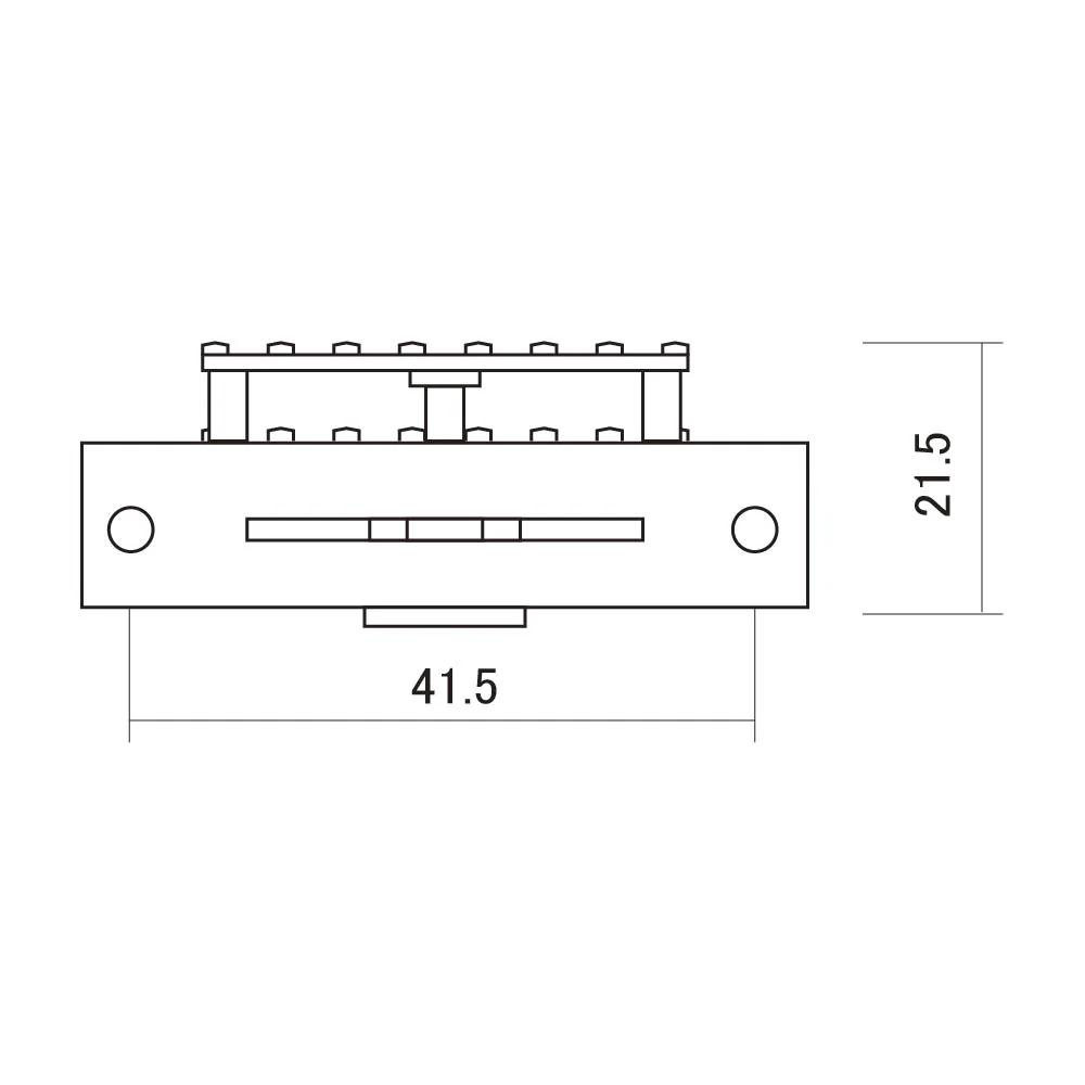 SCUD ULS-SS5W 5way 4接点 スーパースイッチ Oak レバースイッチ 寸法画像